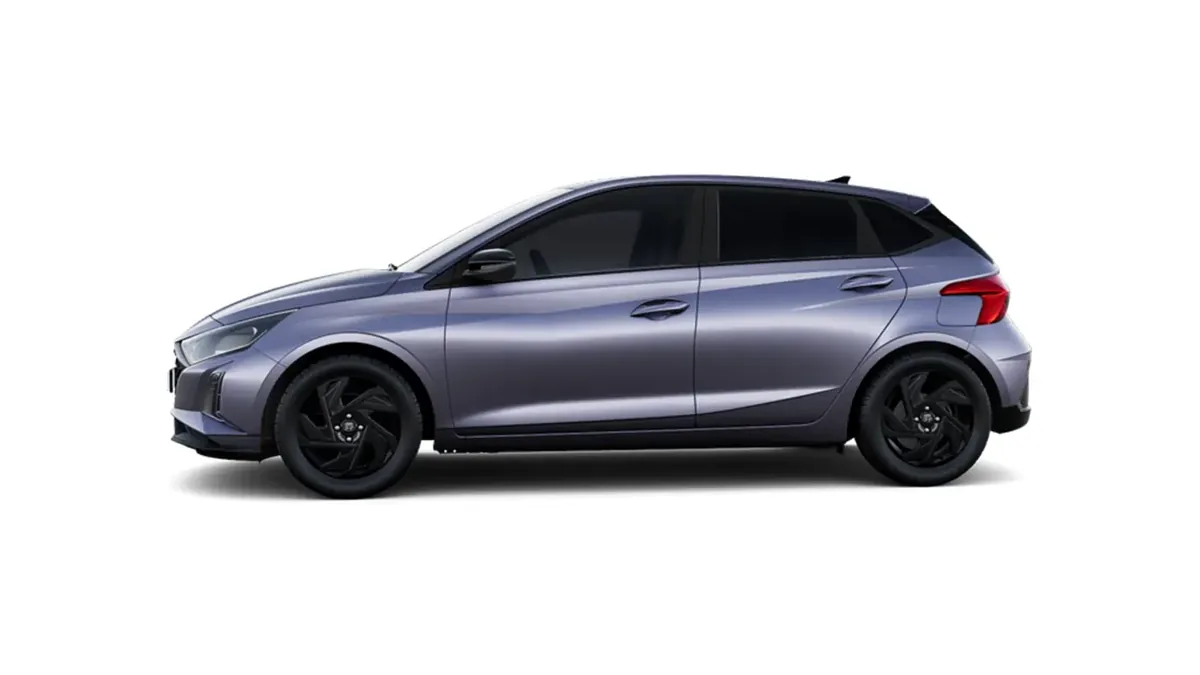 Hyundai i20 1.0T Black Line 90cv MY26 en renting para particulares — Lateral
